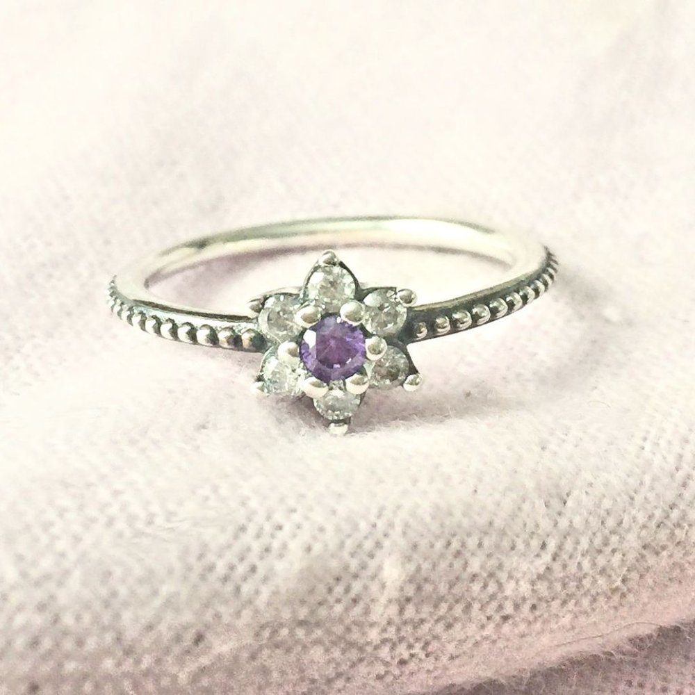 New! Pandora Forget Me Not Ring 58 - Picture 3 of 5